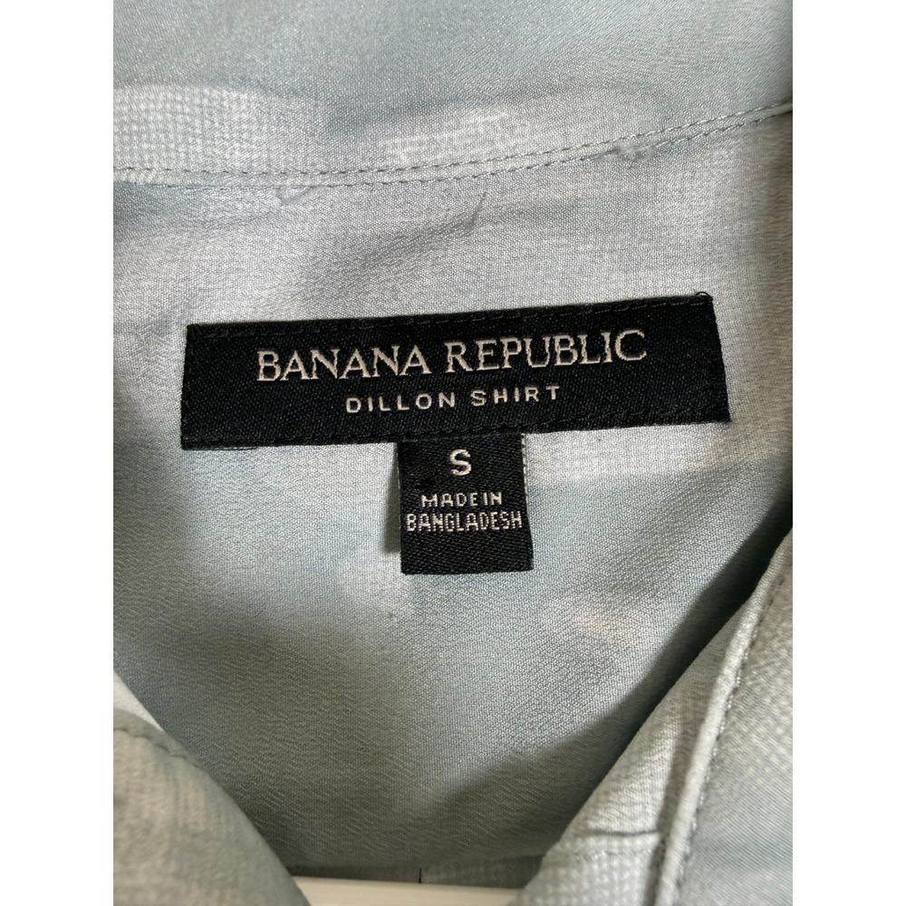 Banana Republic Dillon Shirt Womens Small Blue White Tie Dye Button Down - Picture 2 of 10